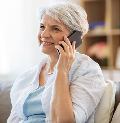 Senior woman talking on the phone
