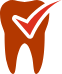Tooth with a checkmark icon