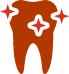 Sparkling tooth icon