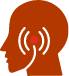 Profile of a head with jaw pain icon